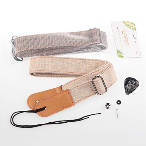 Longteam Ukulele Strap: Simple Leather, Adjustable Length, Durable
