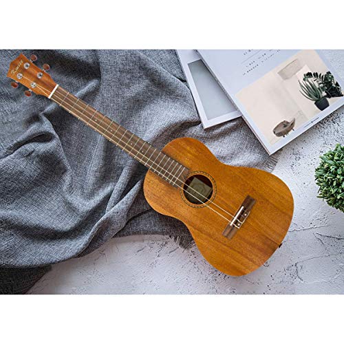 Kmise Baritone Ukulele Mahogany Uke DGBE Strap Picks
