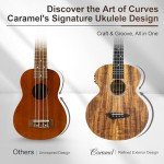 Caramel CB207 Acacia Baritone Electric Ukulele Bundle
