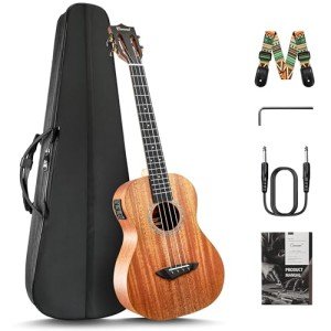 Caramel CB402 Baritone Electric Ukulele Solid Mahogany Wood