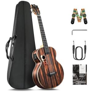 30" Ebony Baritone Ukulele Bundle with LCD Display