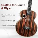 30" Ebony Baritone Ukulele Bundle with LCD Display