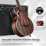 30" Ebony Baritone Ukulele Bundle with LCD Display