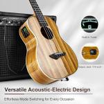 Caramel High Gloss Baritone Electric Ukulele Starter Pack