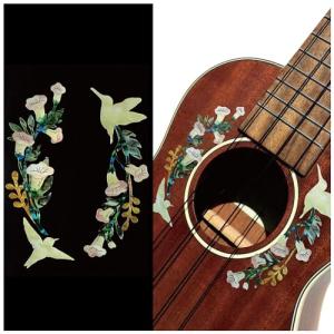 Hummingbird Ukulele Sound-Hole Inlay Stickers Decals