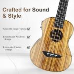 Caramel Zebrawood High Gloss Electric Tenor Ukulele Kit