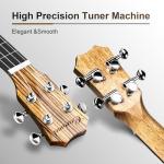 Caramel Zebrawood High Gloss Electric Tenor Ukulele Kit