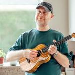 Caramel Zebrawood High Gloss Electric Tenor Ukulele Kit