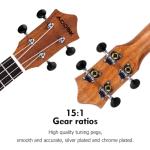 21-Inch Sapele Soprano Ukulele Kit for Beginners/Kids/Students