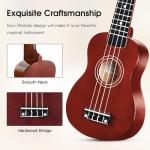 ADM Soprano Ukulele Beginner Kit 21" Hawaiian Wood Brown