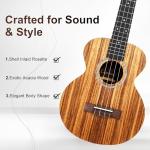 Caramel Concert Ukulele Kit with Acacia Wood
