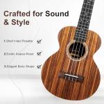 Caramel Concert Ukulele Kit with Acacia Wood