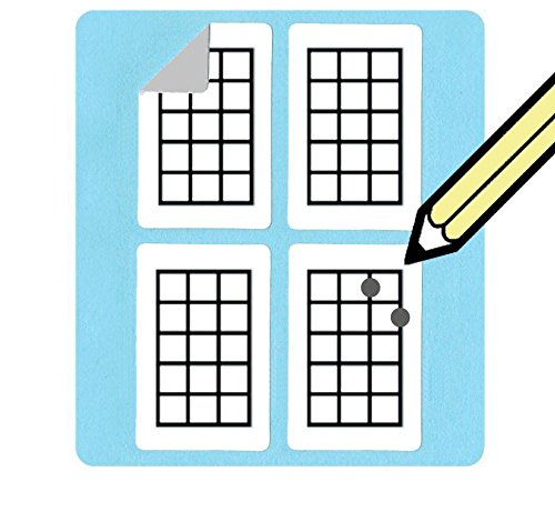 250 Pack Chord & Tab Fingering Stickers for Ukuleles