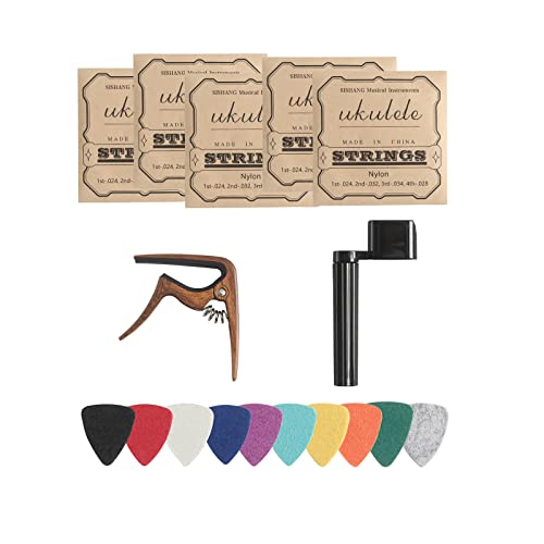 Donux Ukulele Accessory Kit: Strings, Picks, Capo & Winder