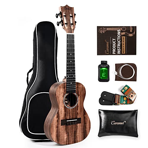 Caramel Concert Ukulele Kit with Acacia Wood