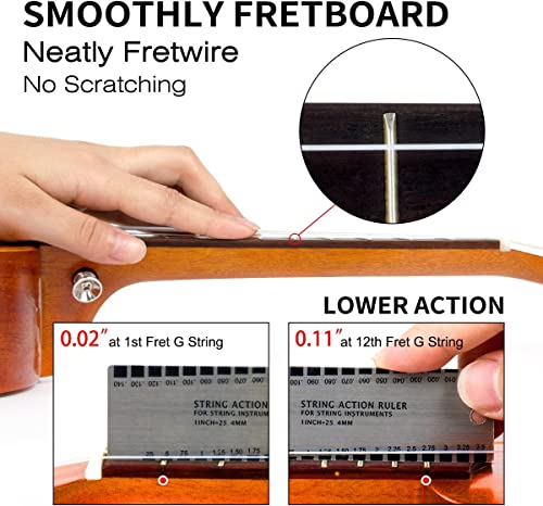 AKLOT Solid Mahogany Concert Ukulele Kit for Adults