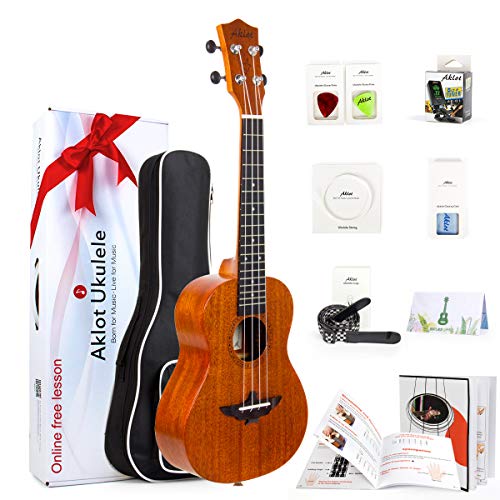 AKLOT 26 Inch Tenor Ukulele Bundle for Pros and Beginners