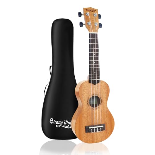 Beginner's Soprano Ukulele - Solid Mahogany 21" with Gig Bag