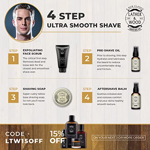 Best After-shave Balm, Sandalwood Scent, Premium Aftershave Lotion, Soothes and Moisturizes Face after shaving, Does Not Dry The Skin, Eliminates Razor Burn For A Silky Smooth Finish …