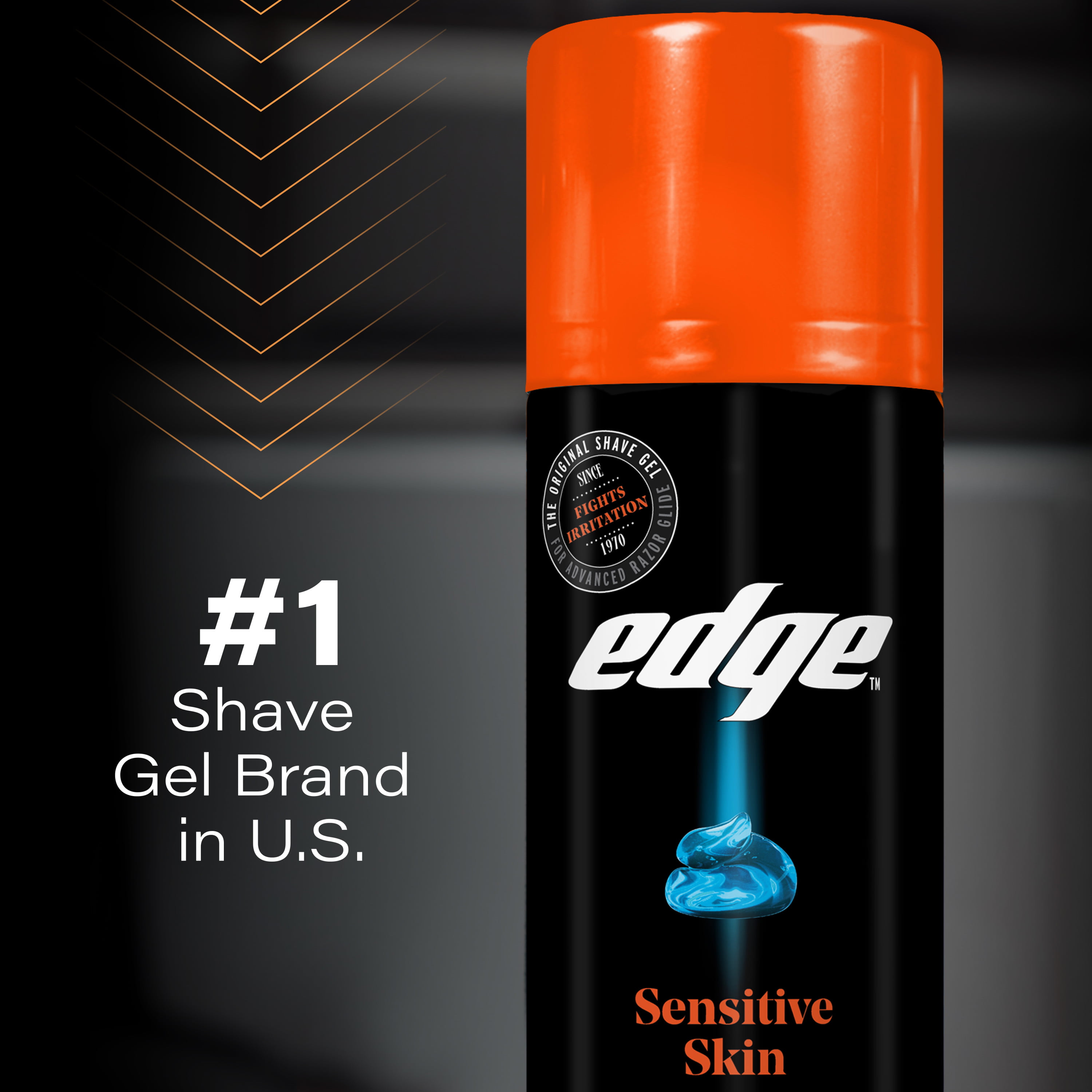 Edge Men's Shave Gel, Aloe Twin Pack, 14 oz