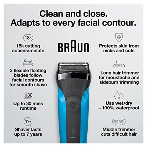 Braun Series 3 310s Electric Shaver, Wet & Dry