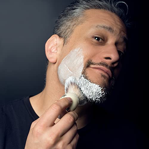 White Knight Shaving Brush by VIKINGS BLADE