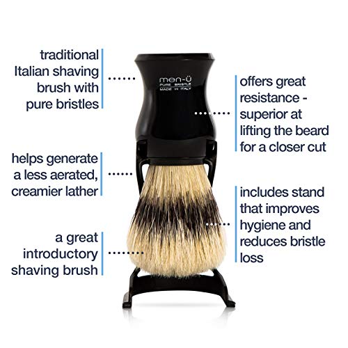 Italian Barber Pure Bristle Shaving Set