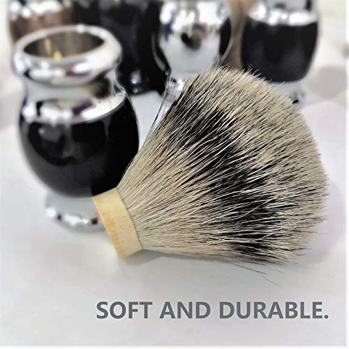 Je&Co Handmade Silvertip Shaving Brush (Black)