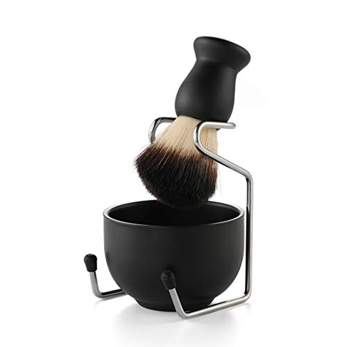 Men's 3-in-1 Shaving Kit with Brush and Stand