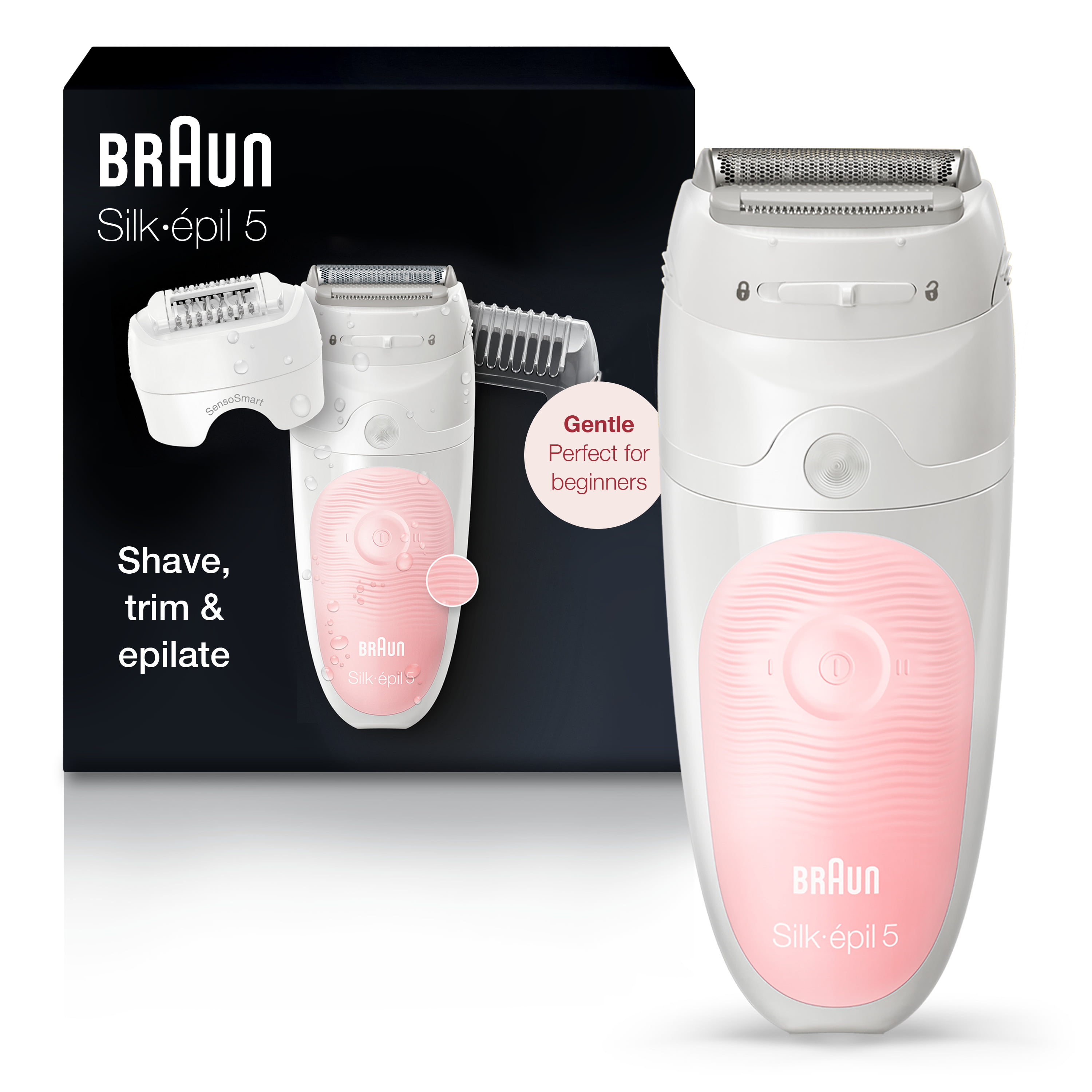 Braun Silk-Épil 5 Women's Epilator, White/Pink