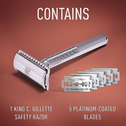 Gillette Chrome Safety Razor with 5 Blades