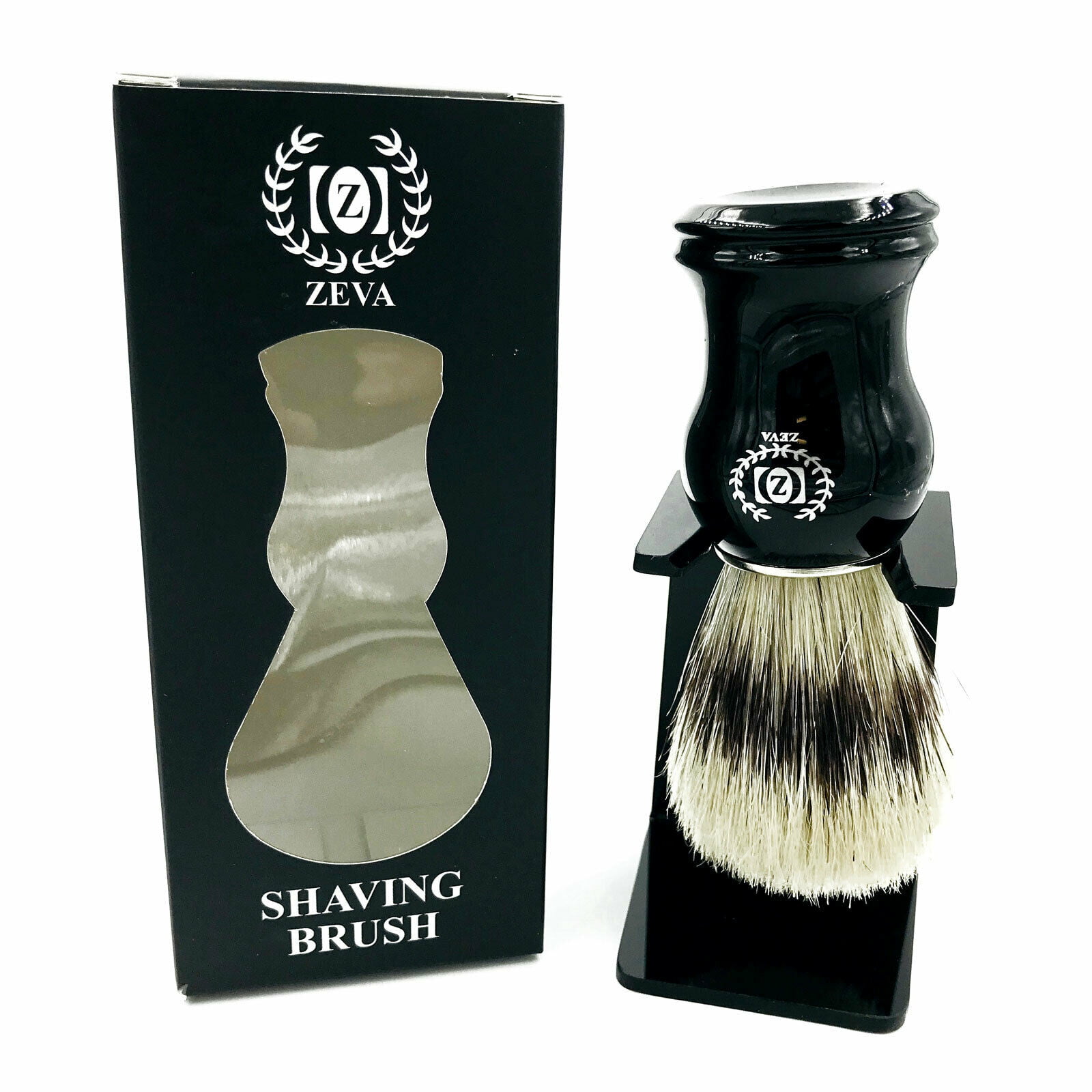 Zeva Boar Bristle Shaving Brush with Stand