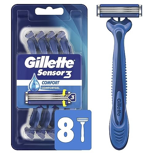 Gillette Sensor3 Comfort Disposable Razors, 8ct