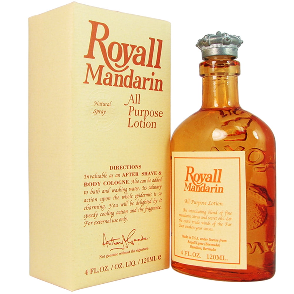 Royall BayRhum Mandarin Orange for Men Aftershave Lotion Cologne, 4oz