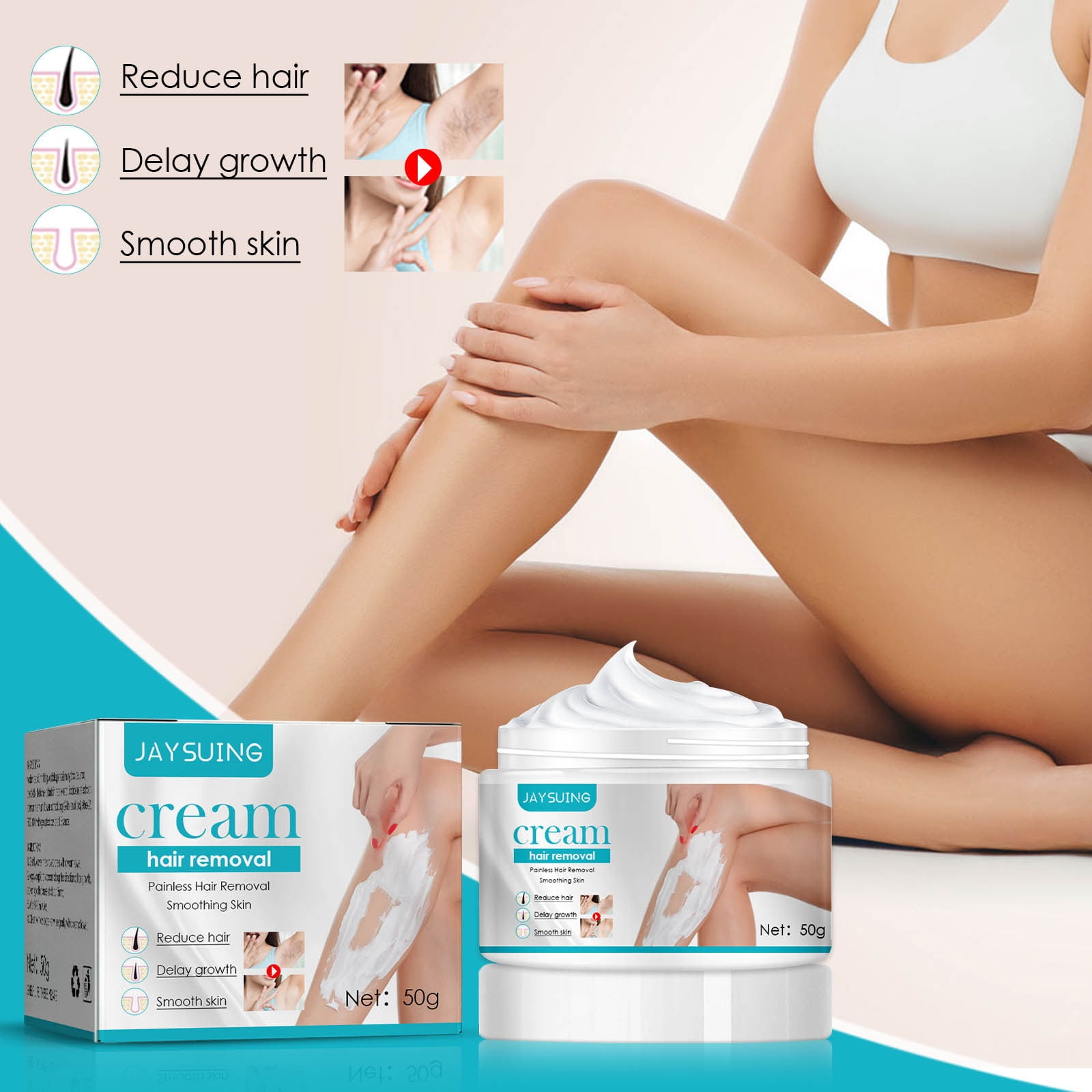 Natural Whole Body Hair Removal Cream - Fast & Effective