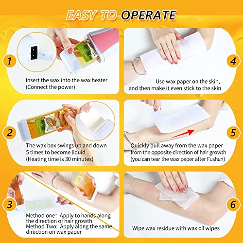 Portable Honey Wax Roller Kit for Sensitive Skin