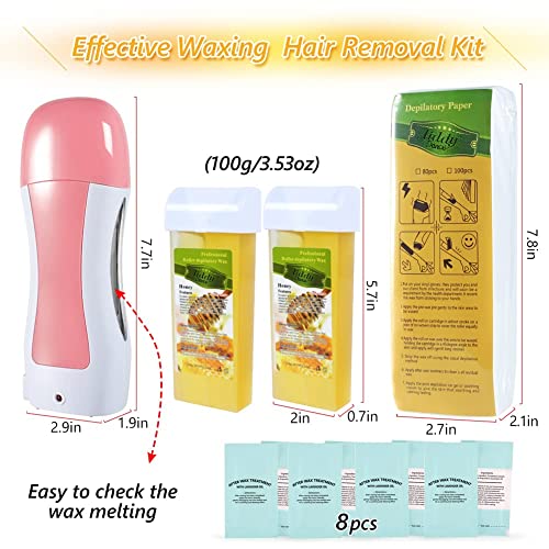 Portable Honey Wax Roller Kit for Sensitive Skin