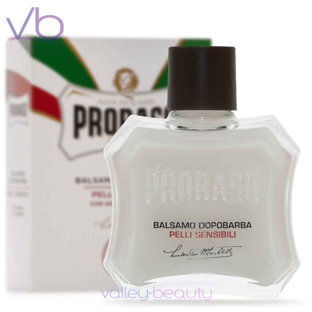 PRORASO Balsamo Dopobarba White Aftershave Balm for Sensitive Skin, NEW!