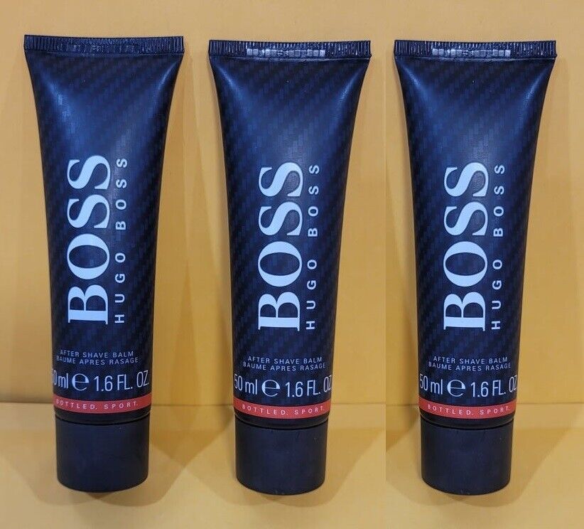 PACK OF 3* BOSS Bottled Sport by HUGO BOSS for Men After Shave Balm 1.6 oz 50 ml