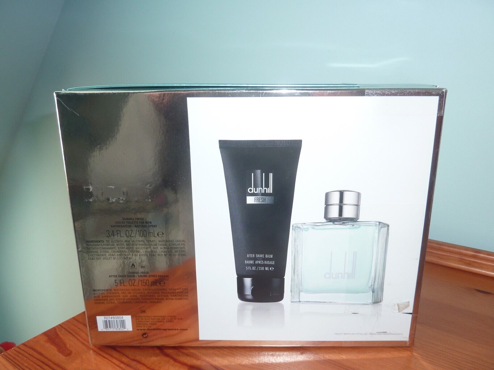 Mens Dunhill Fresh 2 Piece Gift set EDT 100ml Spray After Shave Balm 150ml