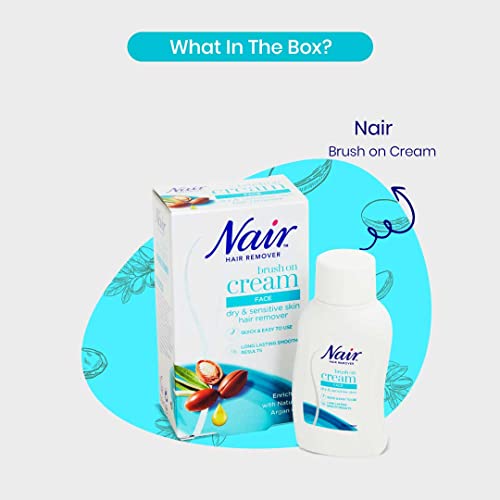 Nair Nourish Facial Brush-On Hair Removal Cream