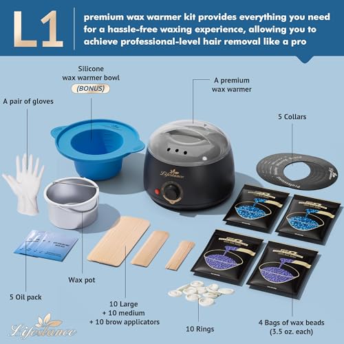 Lifestance Complete Waxing Kit for Hair Removal