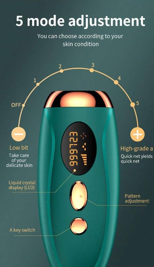 Painless IPL Laser Hair Removal Device for Home
