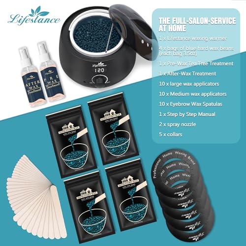 Lifestance Professional Waxing Kit with Warmer & Beads