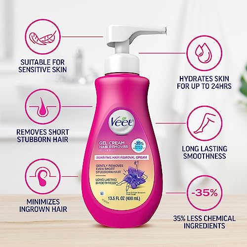 Veet Sensitive Skin Gel Cream Hair Remover 13.5oz