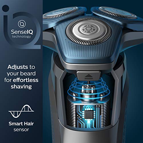 Philips Norelco Shaver 7100, Rechargeable Wet & Dry Electric Shaver with SenseIQ Technology and Pop-up Trimmer S7788/82
