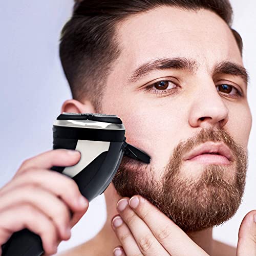 Hatteker Electric Shaver Rotary Razor Men Cordless Beard Trimmer Pop-Trimmer Waterproof