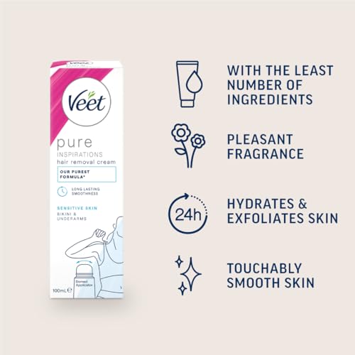 Veet Pure Sensitive Hair Removal Cream, 100ml