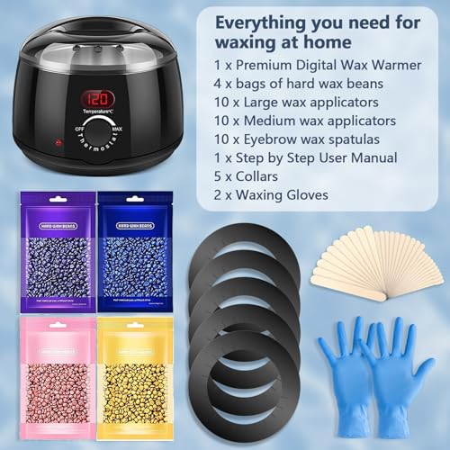 Digital Wax Warmer Kit with Hard Wax Beads