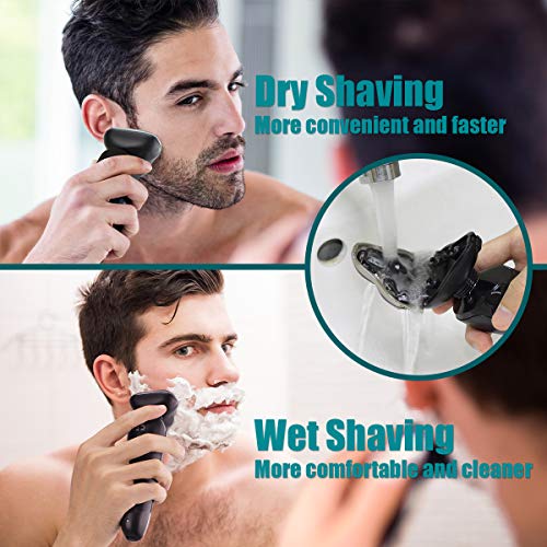 Mens Electric Razor for Men Electric Shavers for Men Electric Razors for Men Face Shaver for Mens Rechargeable Razors for Shaving Electric Cordless Men's Electric Shaver Waterproof Wet Dry by PRITECH